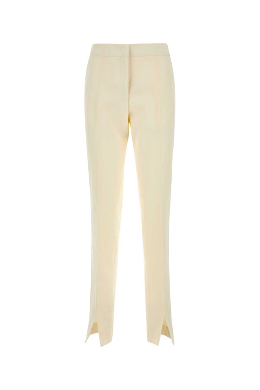 Jil Sander Women Ivory Viscose Blend Pant