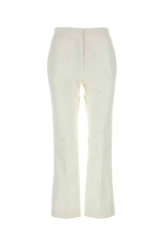 Jil Sander Women White Cotton Pant