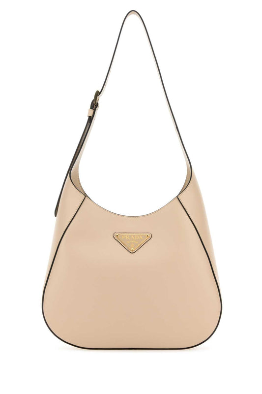 Prada Women Powder Pink Leather Shoulder Bag