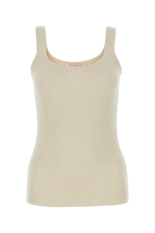 Valentino Garavani Women Sand Silk Tank Top