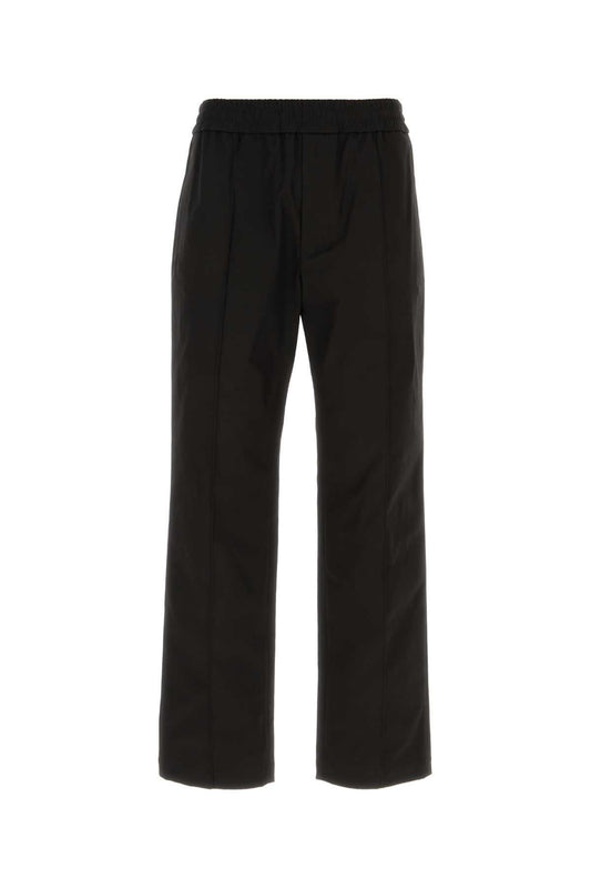 Valentino Garavani Men Black Stretch Cotton Pant