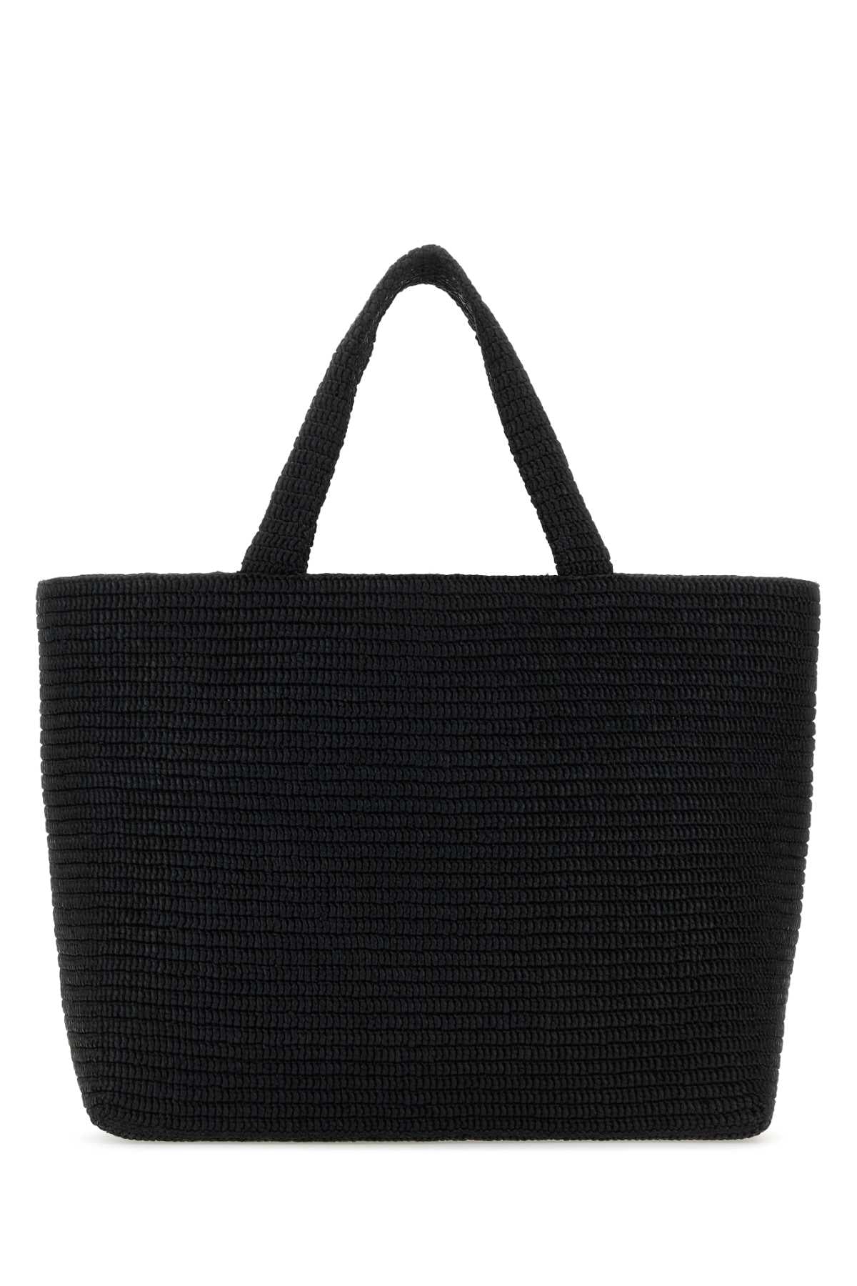 Saint Laurent Men Black Raffia Saint Laurent Shopping Bag