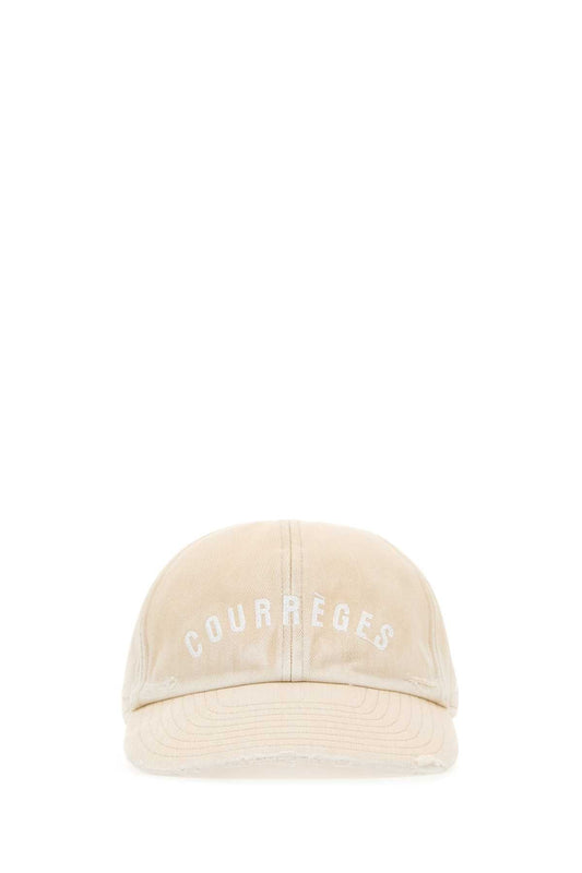Courreges Women Sand Cotton Baseball Cap
