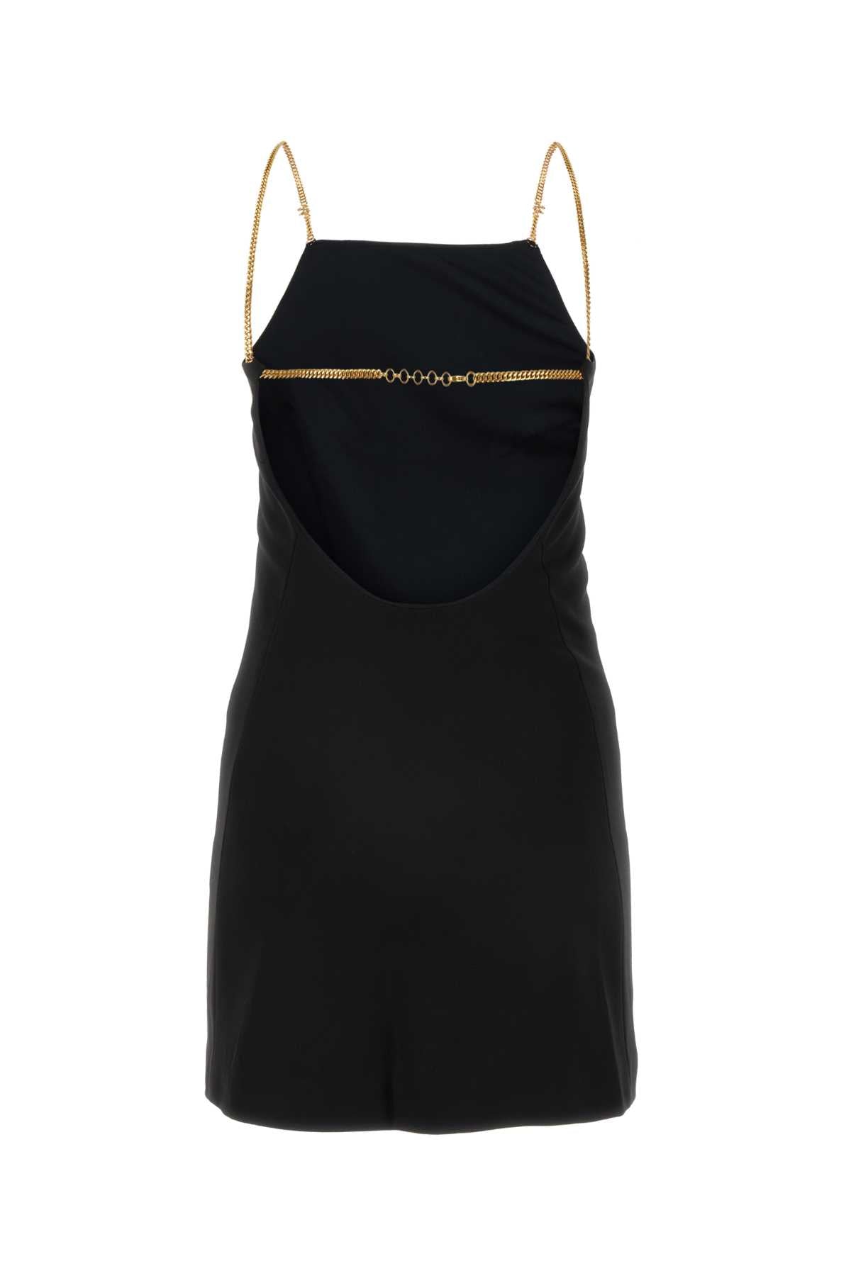 Palm Angels Women Black Jersey Mini Dress