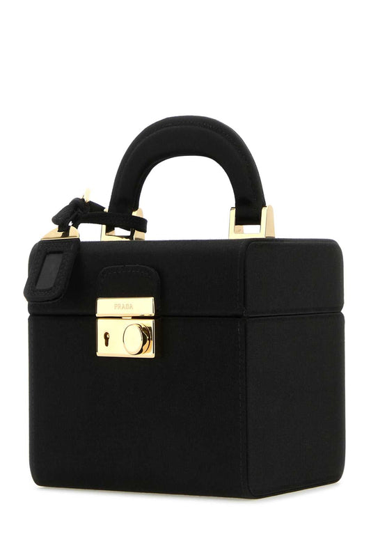 Prada Women Black Satin Jewel Case