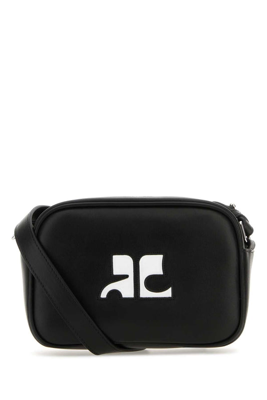 Courreges Women Black Leather Reedition Shoulder Bag