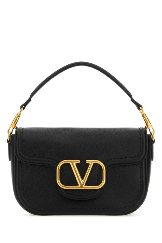 Valentino Garavani Women Black Leather Alltime Shoulder Bag