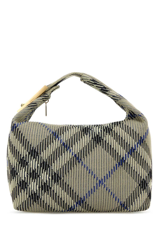 Burberry Women Embroidered Nylon Medium Peg Handbag