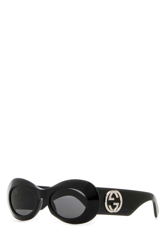 Gucci Women Black Acetate Sunglasses