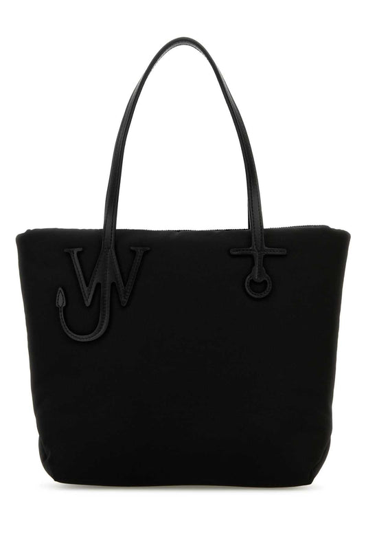 Jw Anderson Women Black Fabric Puffy Anchor Shopping Bag