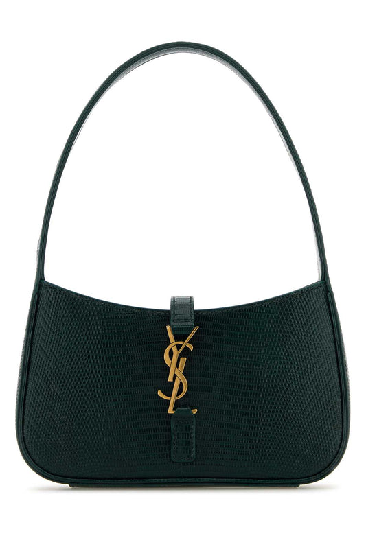 Saint Laurent Women Bottle Green Leather Mini Le 5 Ã  7 Handbag