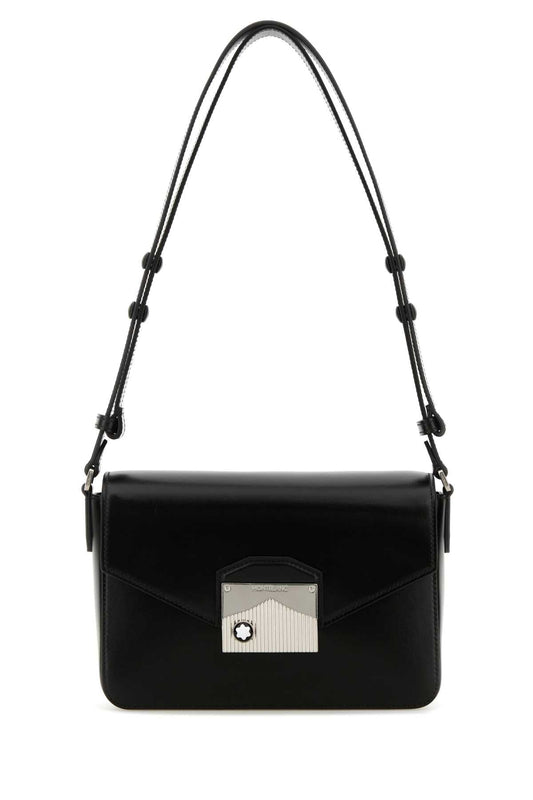 Montblanc Men Black Leather Meisterstuck Shoulder Bag