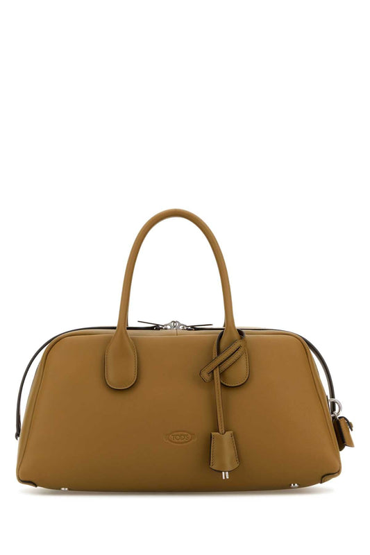 Tod's Women Khaki Leather Medium Darsena Handbag
