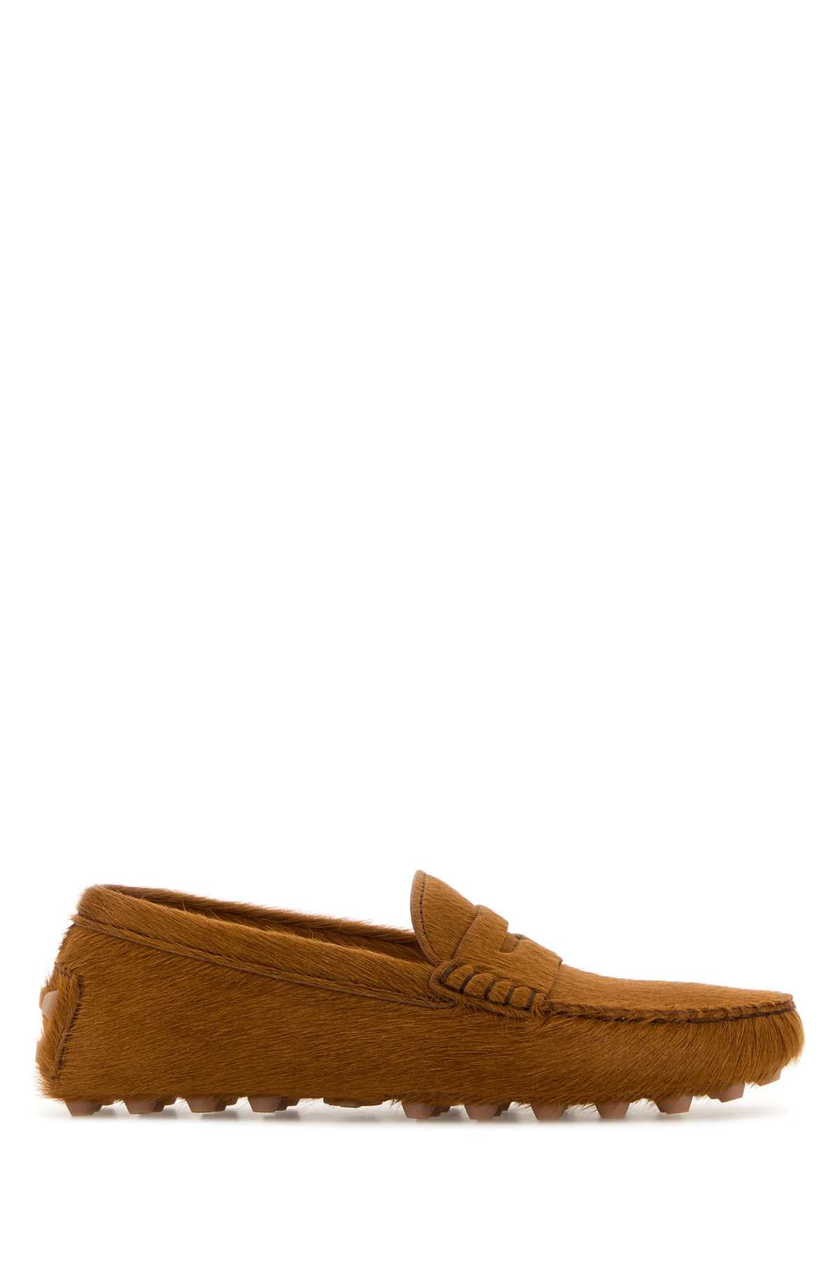 Tod's Women Caramel Calf Hair Loafers