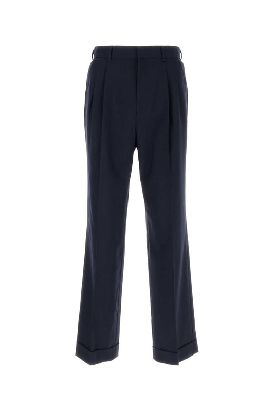 Casablanca Men Navy Blue Wool Pant