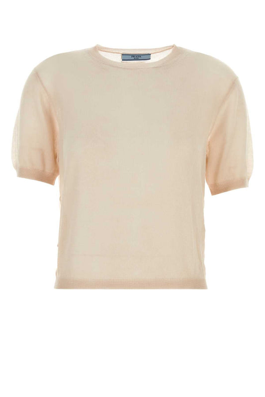 Prada Women Skin Pink Cashmere Sweater