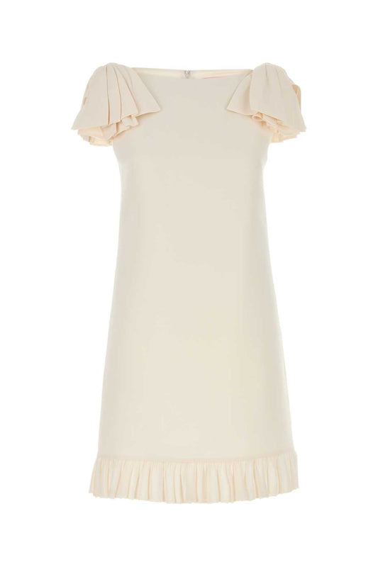 Valentino Garavani Women Ivory Wool Blend Dress