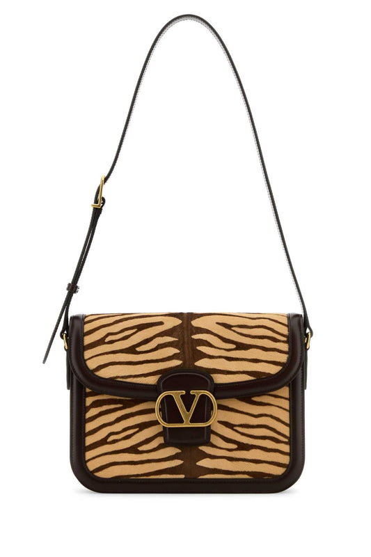Valentino Garavani Women Two-Tone Calf Hair And Leather 9To5 Shoulder Bag