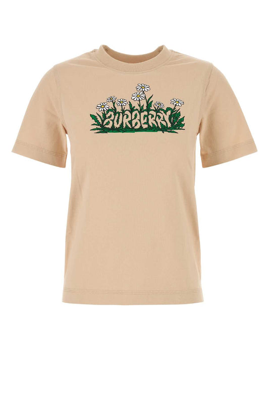Burberry Women Skin Pink Cotton T-Shirt