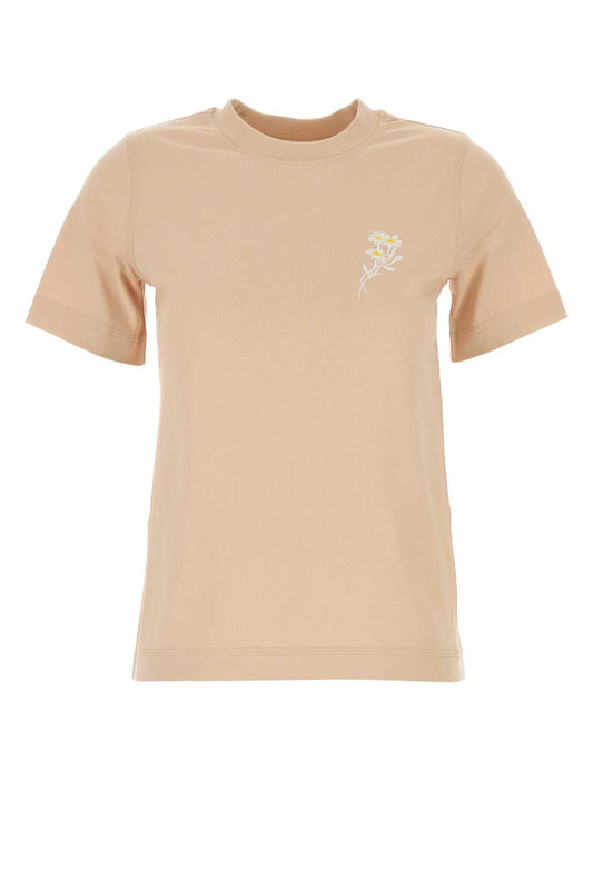 Burberry Women Peach Cotton T-Shirt