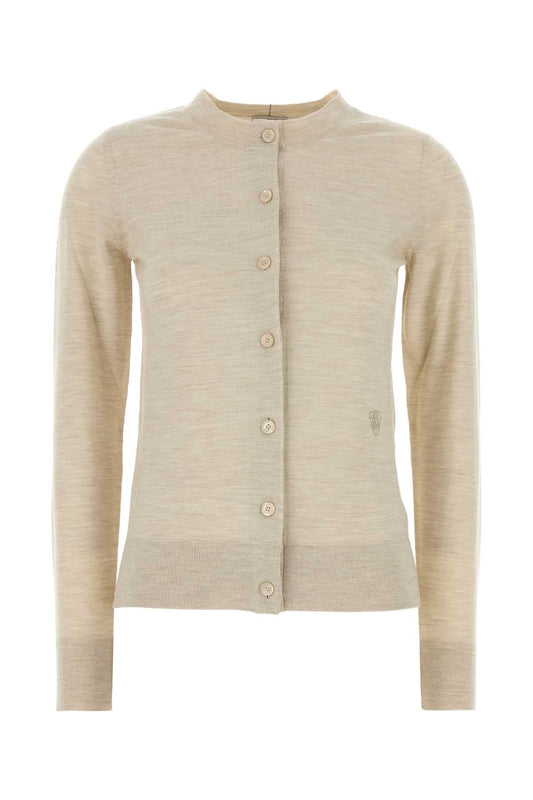 Burberry Women Sand Wool Cardigan
