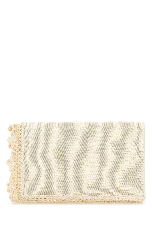 Jw Anderson Women Ivory Crochet Clutch