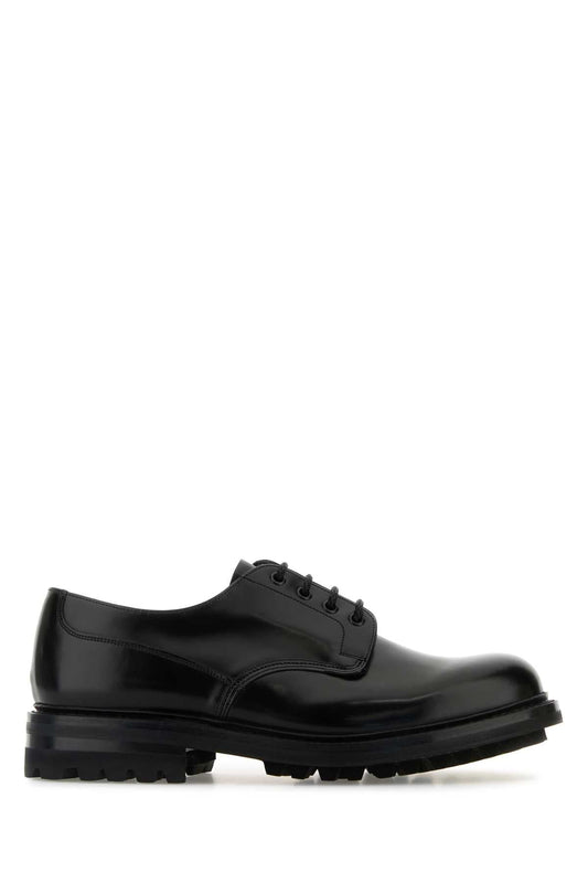Church's Men Black Leather Mc Neil Lw Lace-Up Shoes