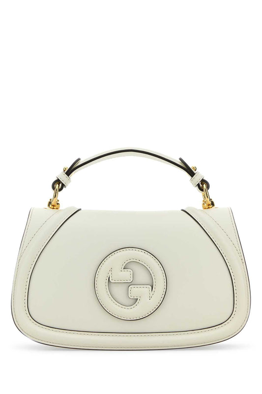 Gucci Women Ivory Leather Gucci Blondie Handbag