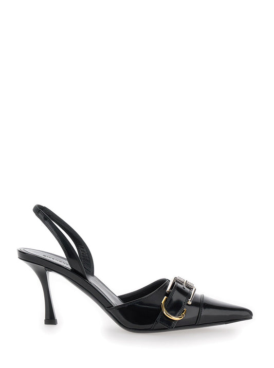 Givenchy Women 'Voyou' Black Slingback Pumps With A Buckle In Patent Leather Woman