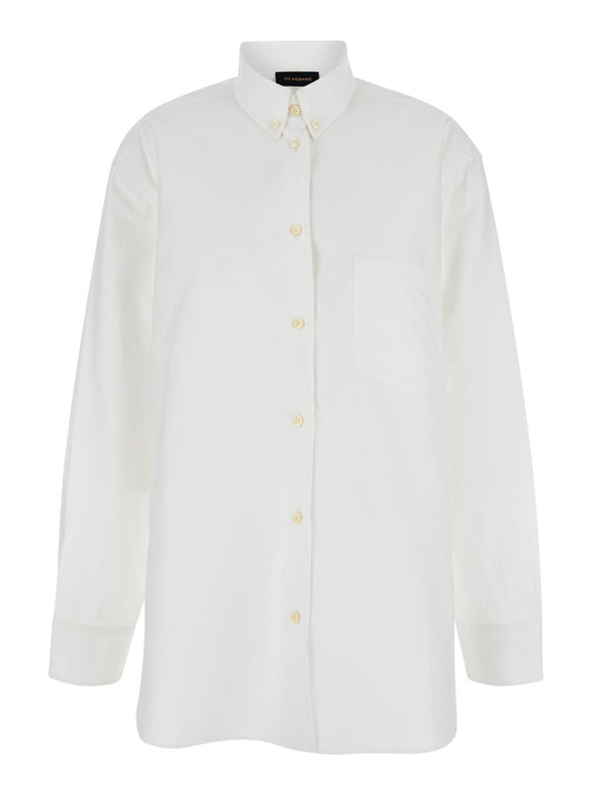 The Andamane Women White Shirt With Buttons In Cotton Blend Woman
