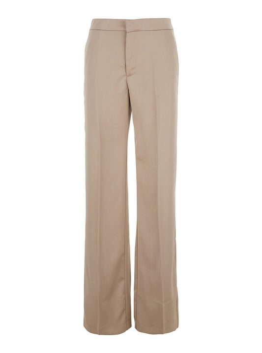 The Andamane Women Beige Pants With Pences On The Front In Tech Fabric Woman