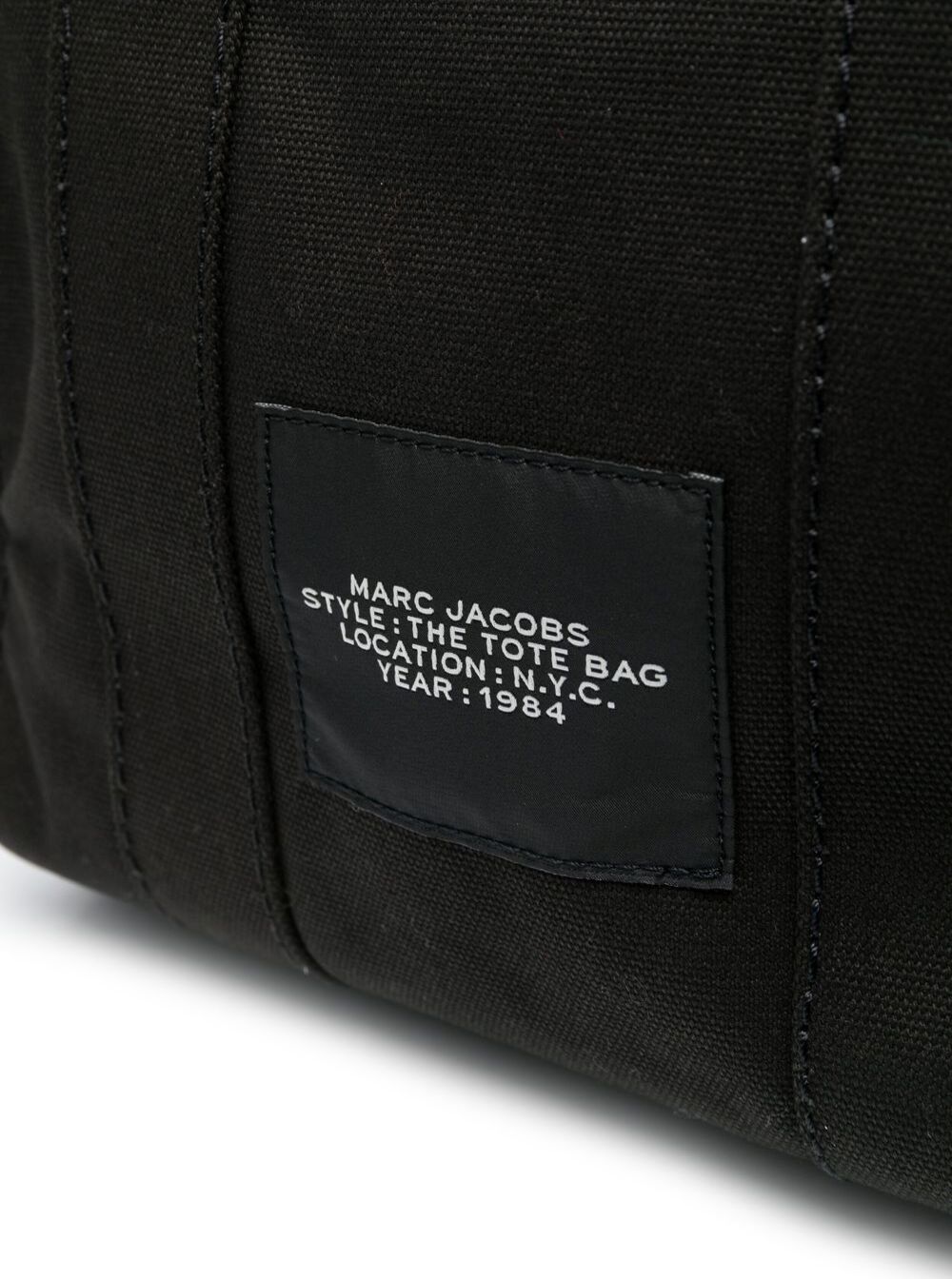 Marc Jacobs Women 'The Small Tote' Black Handbag With Logo Lettering On The Front In Cotton Women