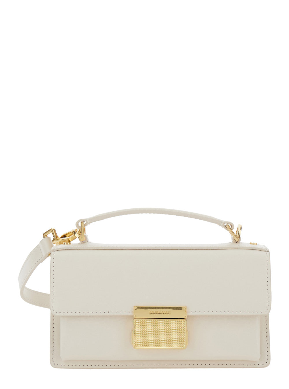 Golden Goose Women 'Venezia' White Hangbag With Adjustable And Removable Shoulder Strap And Clasp Closure In Leather Woman