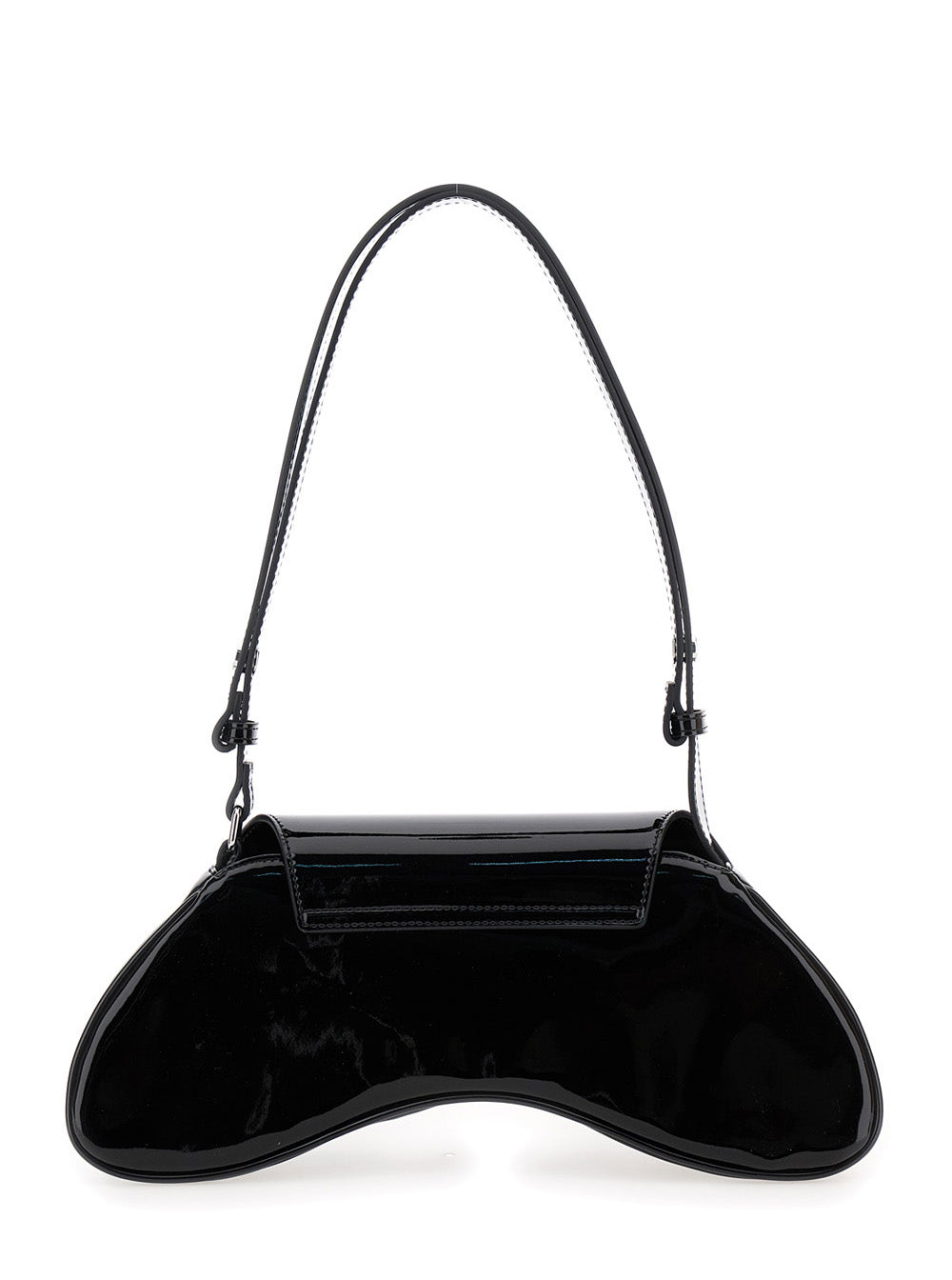 Diesel Women 'Play' Black Shoulder Bag With Logo Plaque In Tech Fabric For Women