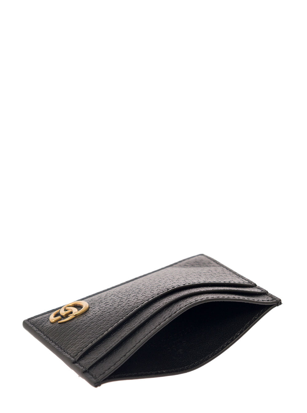 Gucci Men 'Gg Marmont' Black Card Holder With Gg Logo On The Front In Leather Men