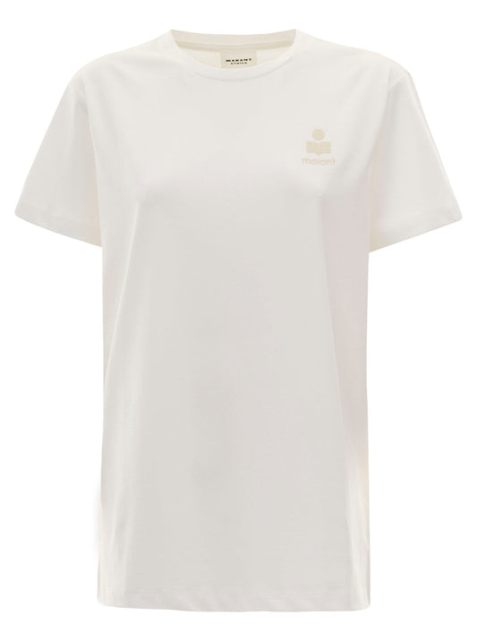 Isabel Marant Etoile Women 'Aby' White T-Shirt With Crew Neck And Short Sleeves In Cotton For Women