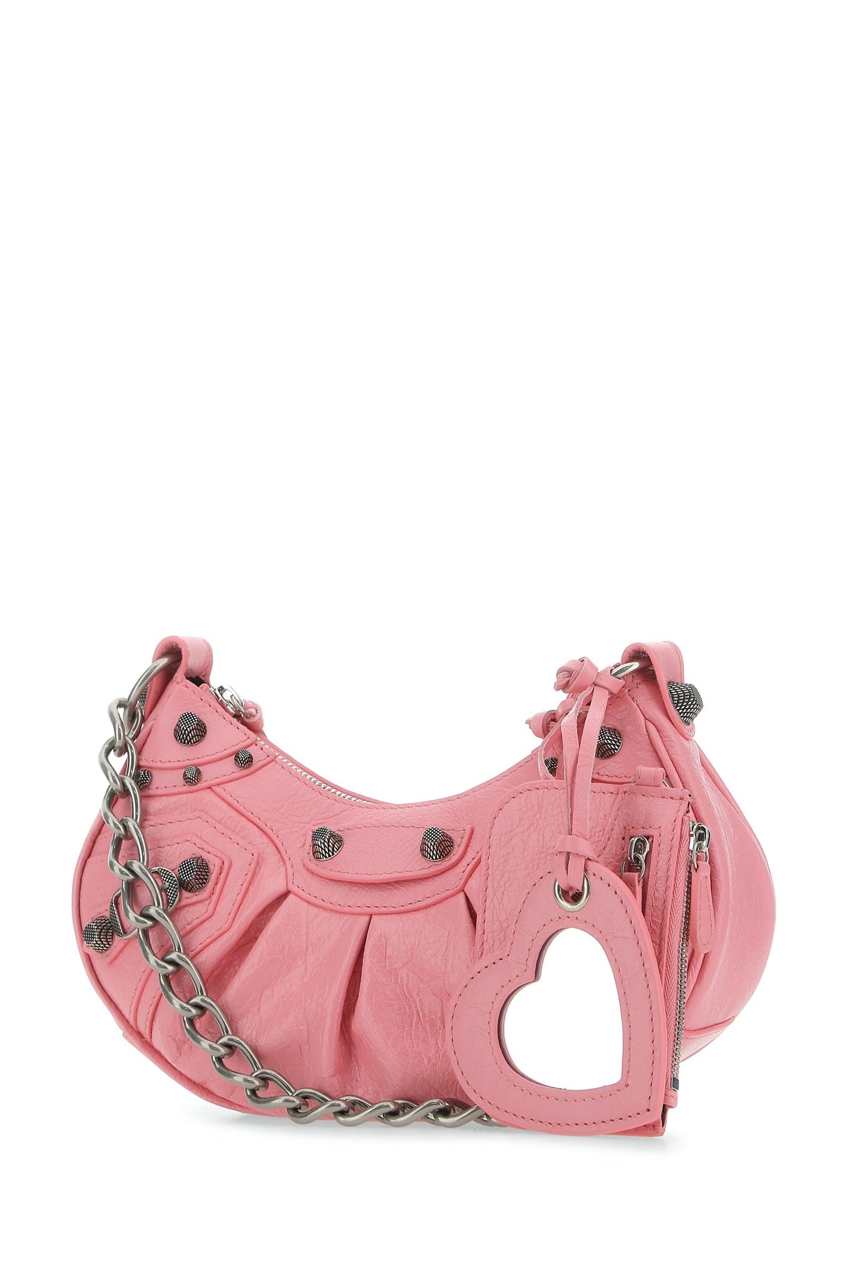 Balenciaga Women Pink Nappa Leather Le Cagole Xs Crossbody Bag