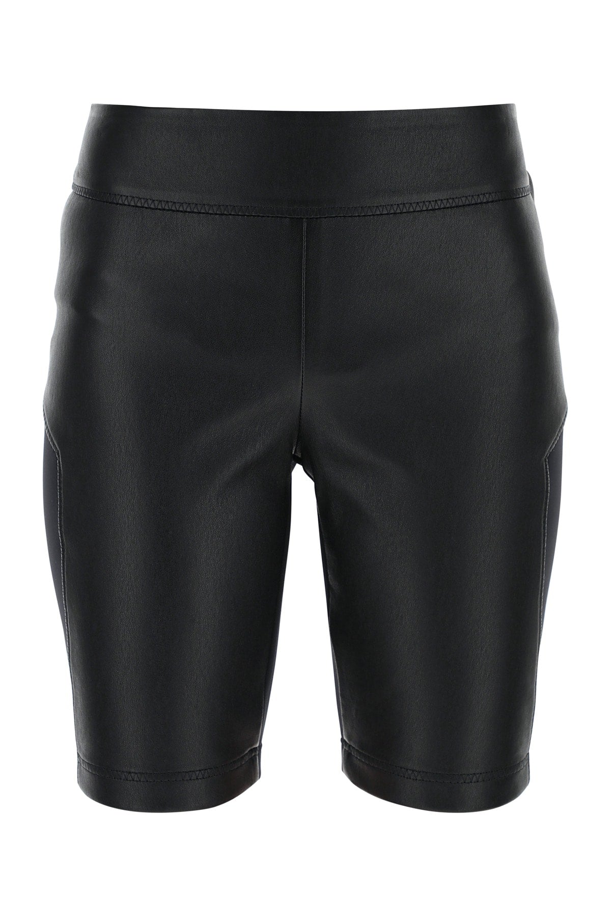 Loewe Women Black Leather And Fabric Leggings