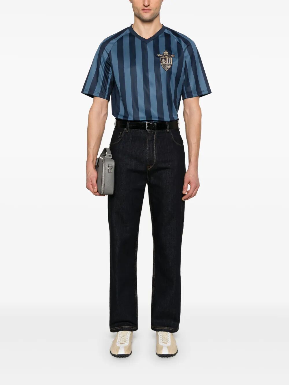 Fendi Men Pequin Fabric Fendi Club T-Shirt
