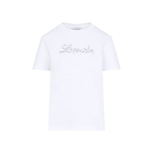 Lanvin Embroidered Script Logo T-Shirt Women
