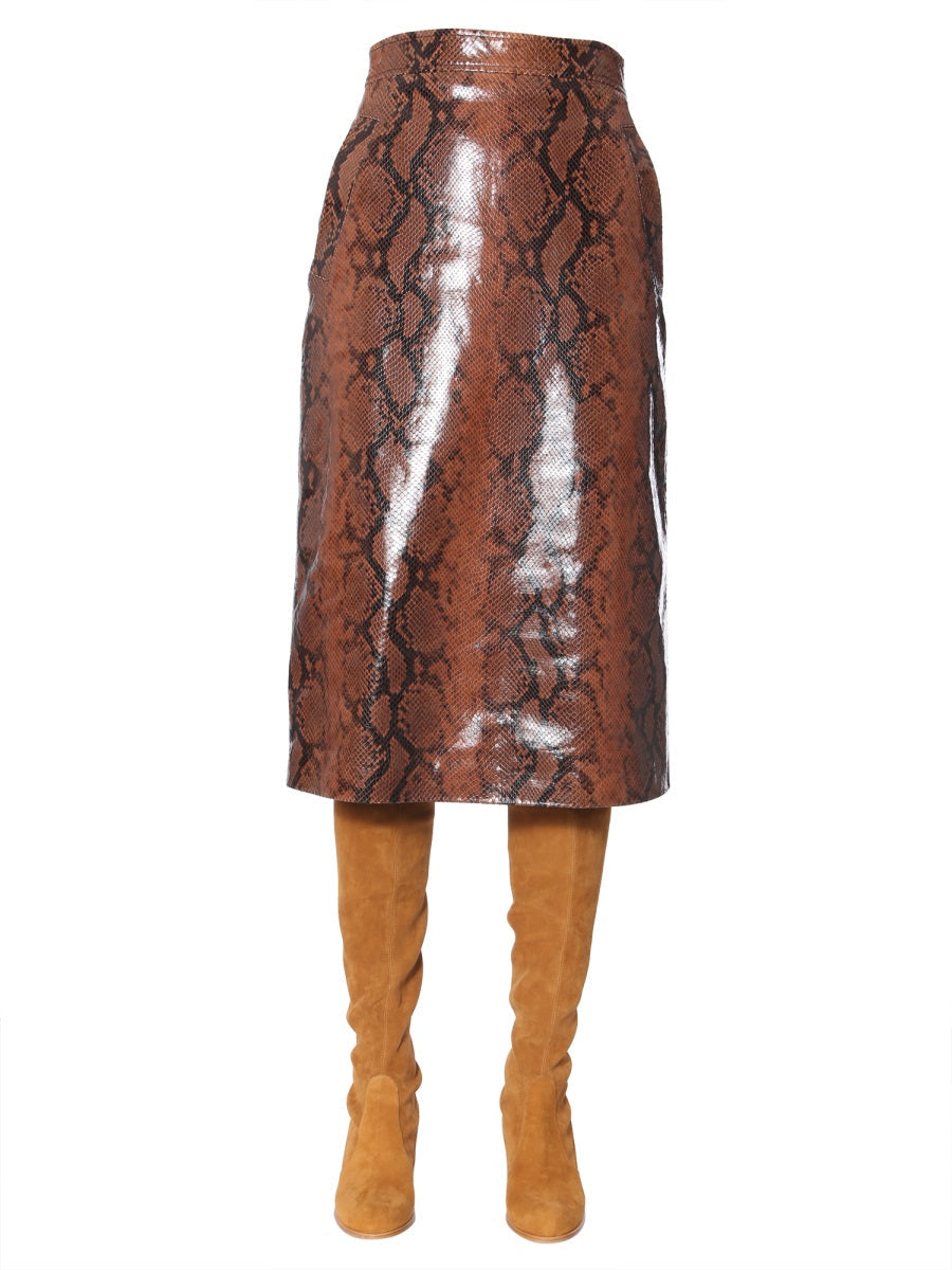 Dsquared Women Python Print Skirt
