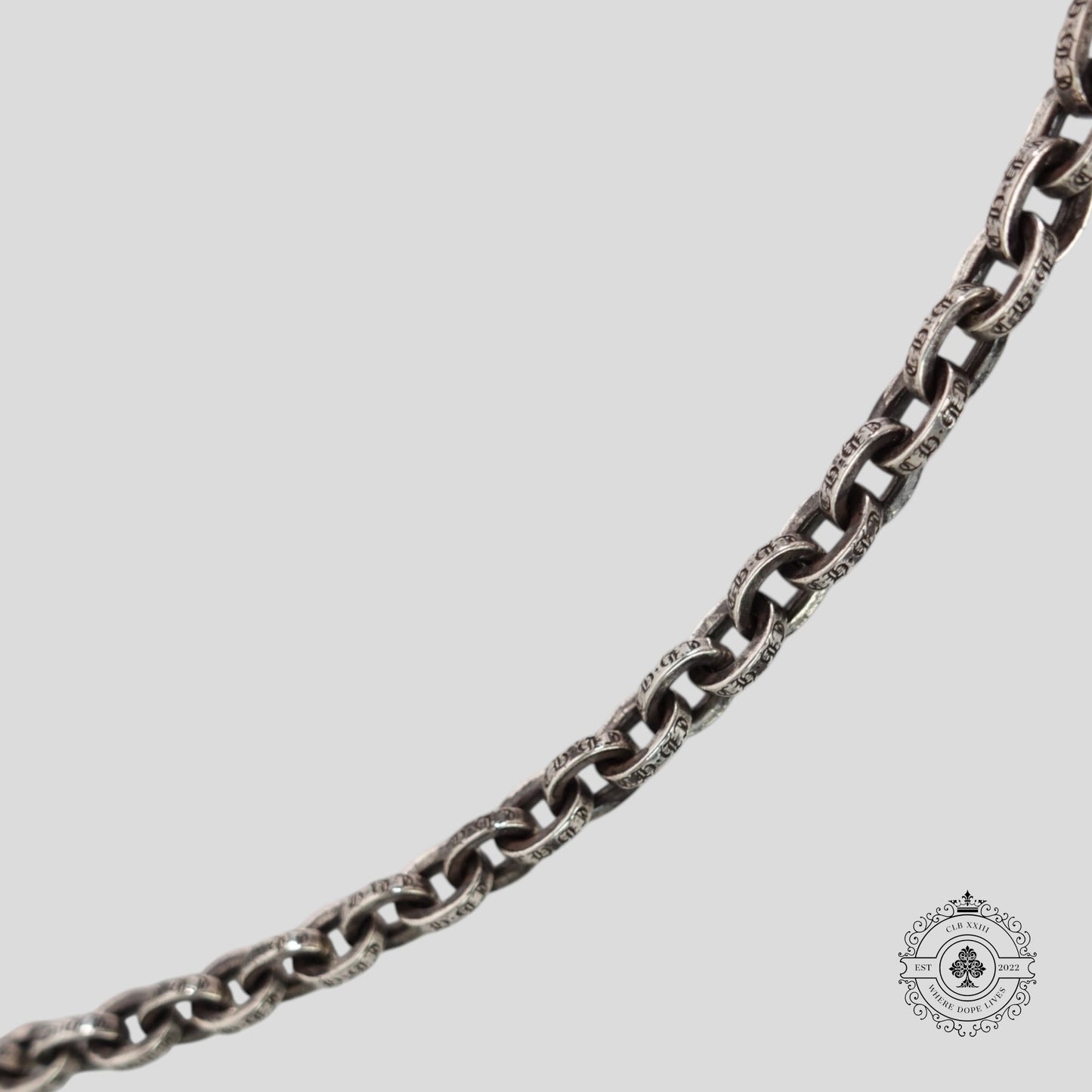 Chrome Hearts Paper Chain Necklace 24" in Silver
