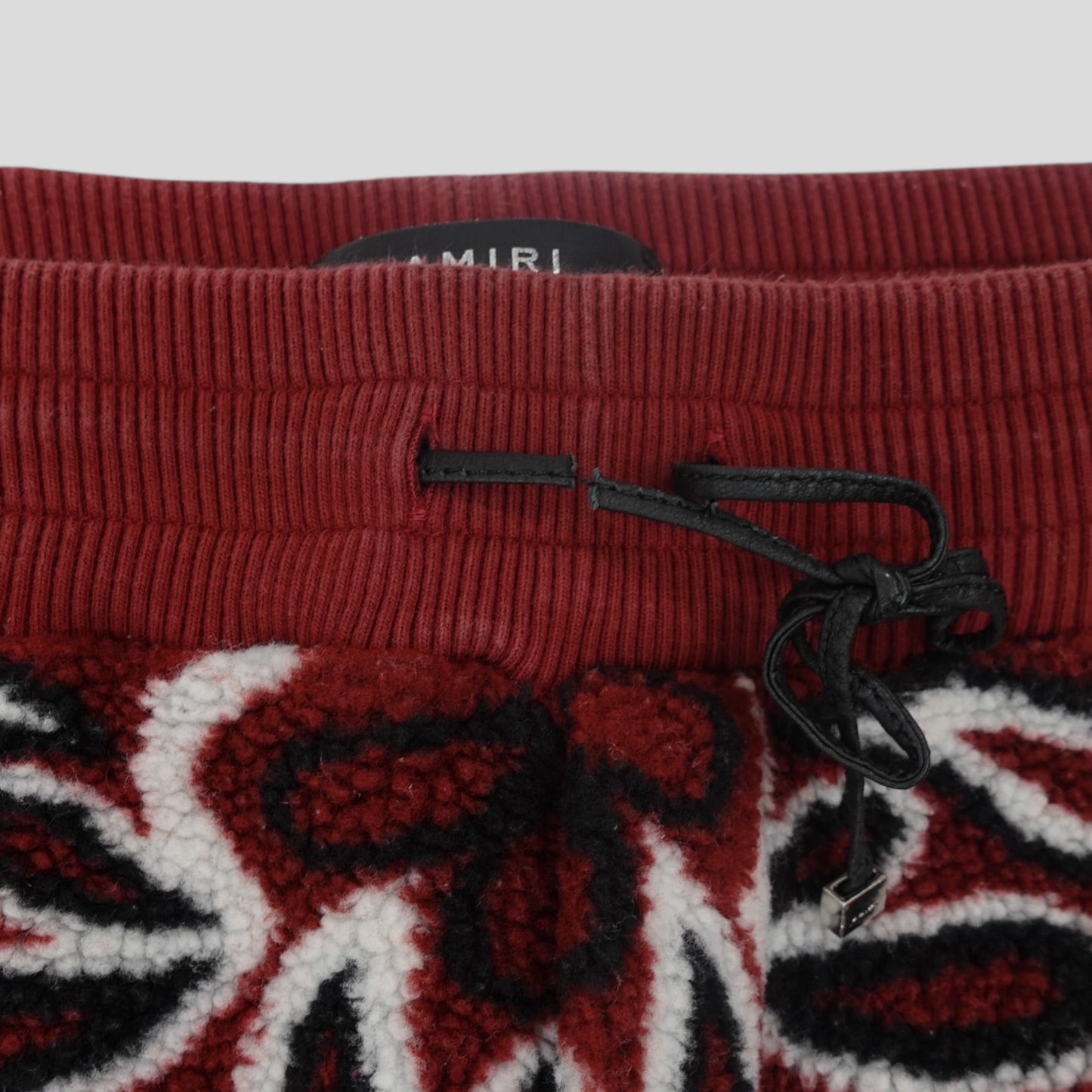 Amiri Bandana Fleece Pants in Red