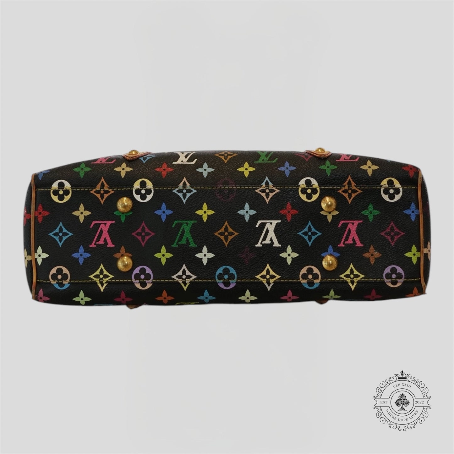 Louis Vuitton x Takashi Murakami Aurelia MM Monogram Purse in Black