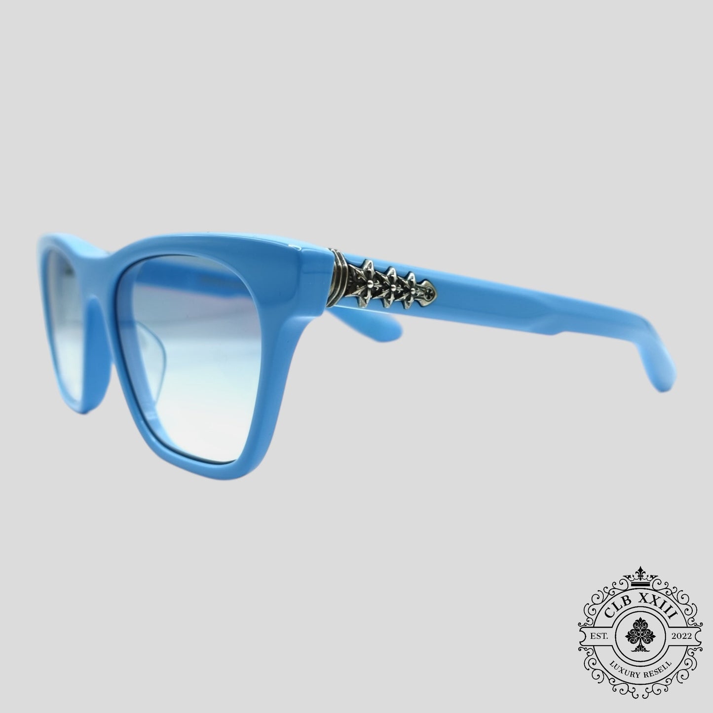Chrome Hearts Clitterati Glasses in Blue