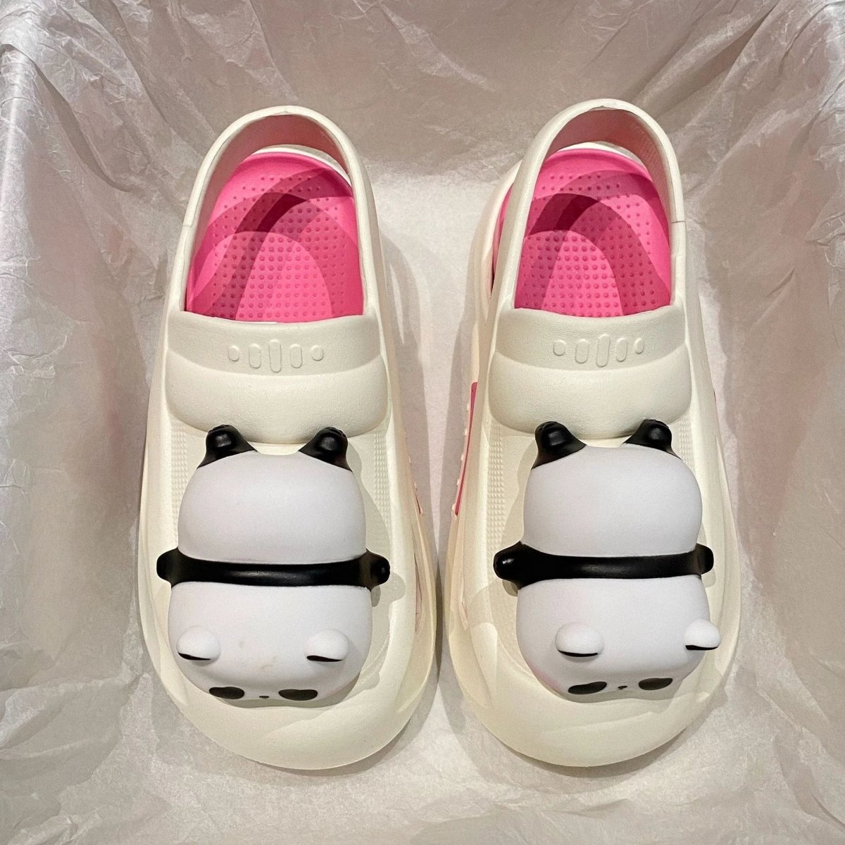 Mandotos Panda Lamp Light Up Slippers Sandals For Women EVA Comfort Non Slip Sole Summer