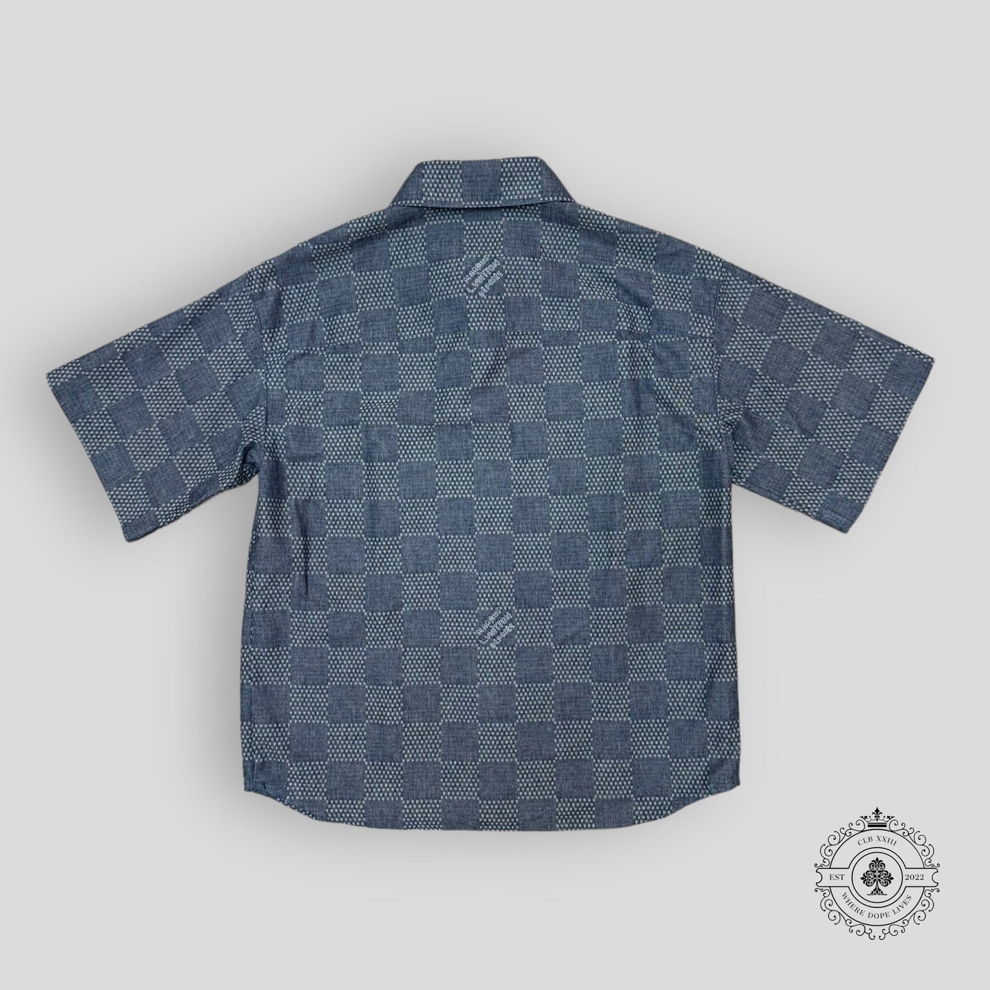 Louis Vuitton Damier Chambray Denim Shirt in Blue