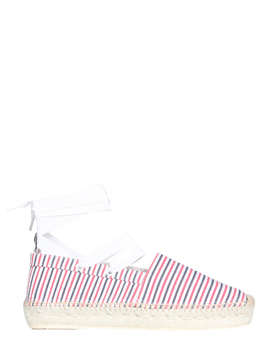 Thom Browne Women Seersucker Cotton Espadrilles