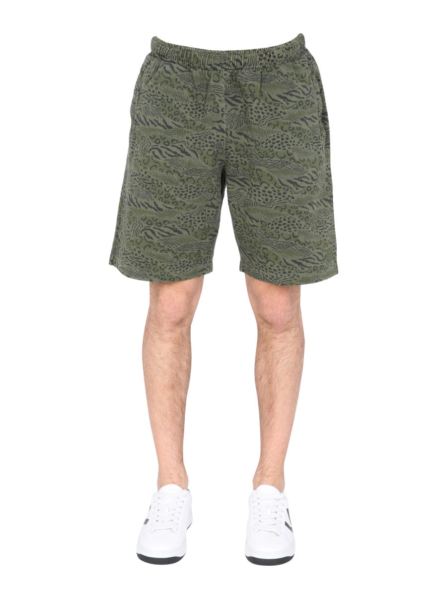 Kenzo Men Bermuda With Animal Print