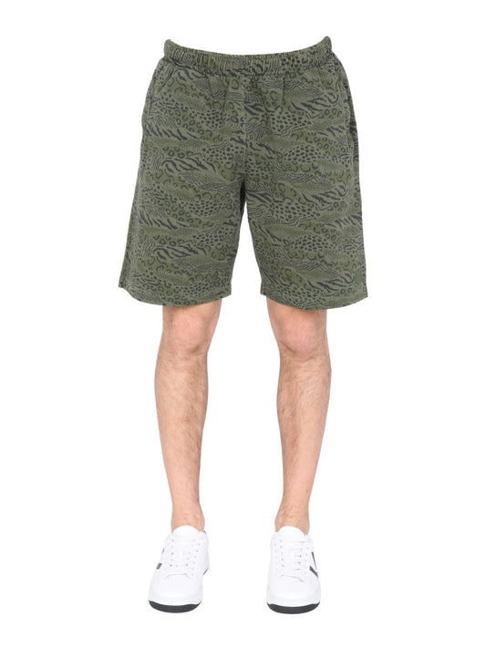 Kenzo Men Bermuda With Animal Print